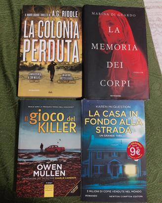set 4 libri thriller
