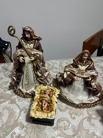 Statuette La sacra famiglia con Re magi