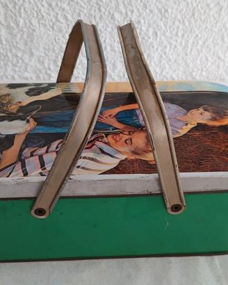 Scatola Latta Vintage Cestino con Manici - Mamma 