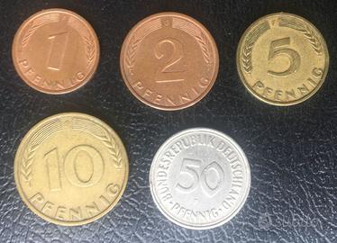 N. 5 monete tedesche Pfennig