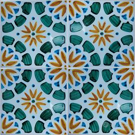 Piastrelle 15x15 decorate a mano 
