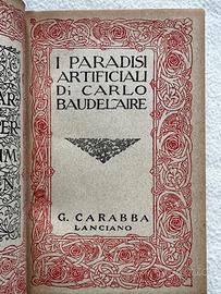 I paradisi artificiali, Baudelaire, Carabba 1921