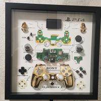 joystick PS4 oro Gold in quadro 3d