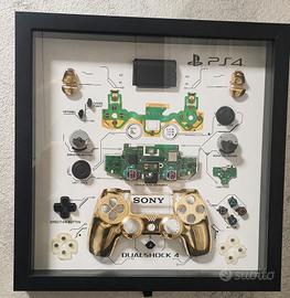 joystick PS4 oro Gold in quadro 3d