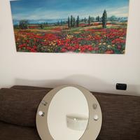 Specchio tondo con lampadine - stile teatro - vint