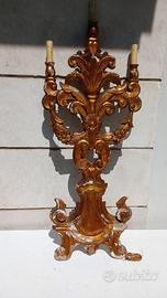 Antico grande Candelabro intagliato barocco