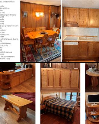 Arredamento artigianale in legno di pino