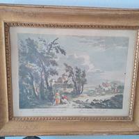 Quadro con cornice dorata