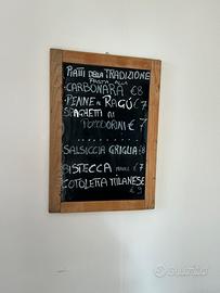 Menu a muro da osteria, vintage Firenze