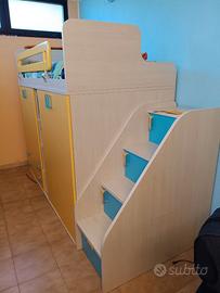 armadio con letto soppalco