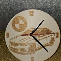 orologio bmw in legno 18 cm