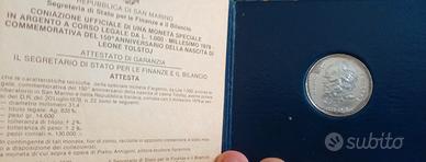1000 lire 1978 san marino argento