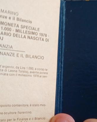 1000 lire 1978 san marino argento