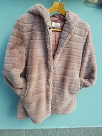 Kaos ecopelliccia rosa antico