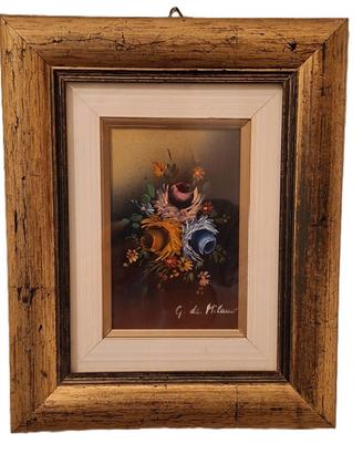 Quadro miniatura dipinto olio su rame G. da Milano