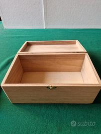 Scatola portaoggetti in legno misure 24x14x12