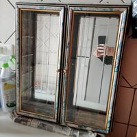 Vetrinetta da parete con ante a specchio - stile c