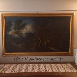 Quadro fine 600 primi 700 olio su tela.