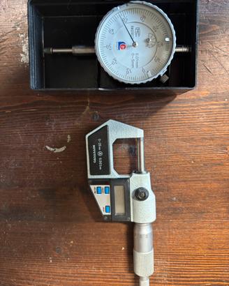 Micrometro 0-25 comparatore e frese manuali
