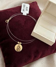 Collana Madonnina oro 14k - Handmade