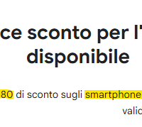 Codice sconto Google Pixel 180€