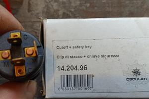 clip di staco con chiave di siscurezza cut off+key