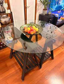 TAVOLO TONDO IN VETRO