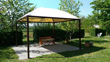 Gazebo 3x3 piantoni con gronda