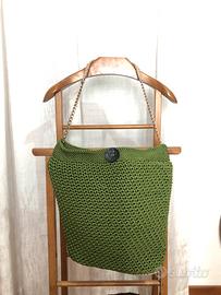 Borsa uncinetto fatta a mano in cordino