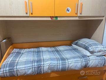 Letto singolo con letto estraibile