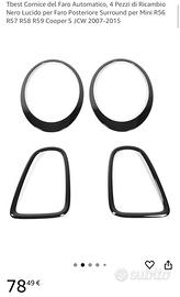 Cornici fari mini cooper  r56 57 58 59 nere