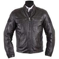 Giacca da moto in pelle Helstons Ace Rag nera XL