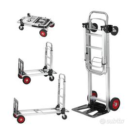 Carrello a Mano Pieghevole in Alluminio 2 in 1