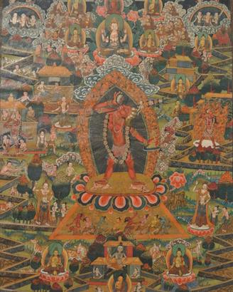 Antico thangka, tangka, tanka, thanka Tibetano 96