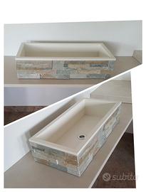 Lavabo bagno rettangolare decorativo di design