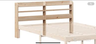 Poggia testa per letto in legno