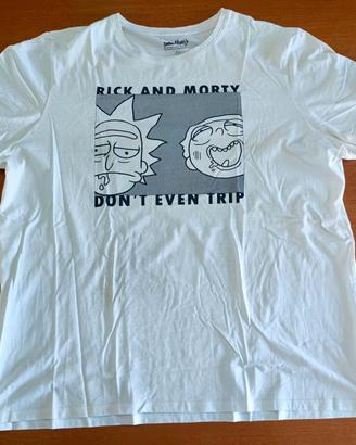 T-shirt Rick And Morty bianca XL