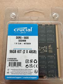 DDR5 RAM Crucial 96gb