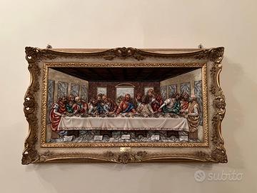 Quadro Ultima Cena elementi a rilievo