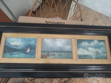 quadro antico trittico 