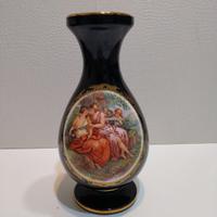 Vintage limoges vaso in porcellana blu cobalto