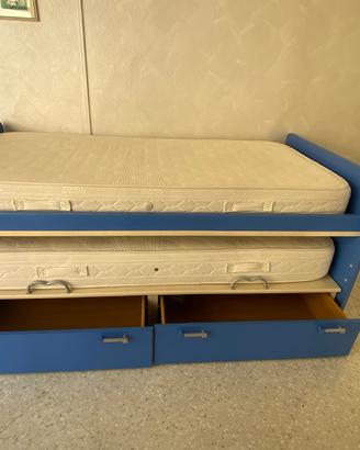 Letto con secondo letto  estraibile