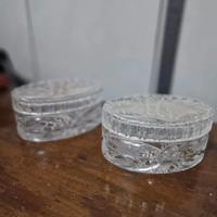 2 Portagioie Cristallo Boemia Vintage