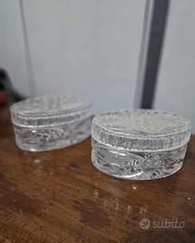 2 Portagioie Cristallo Boemia Vintage