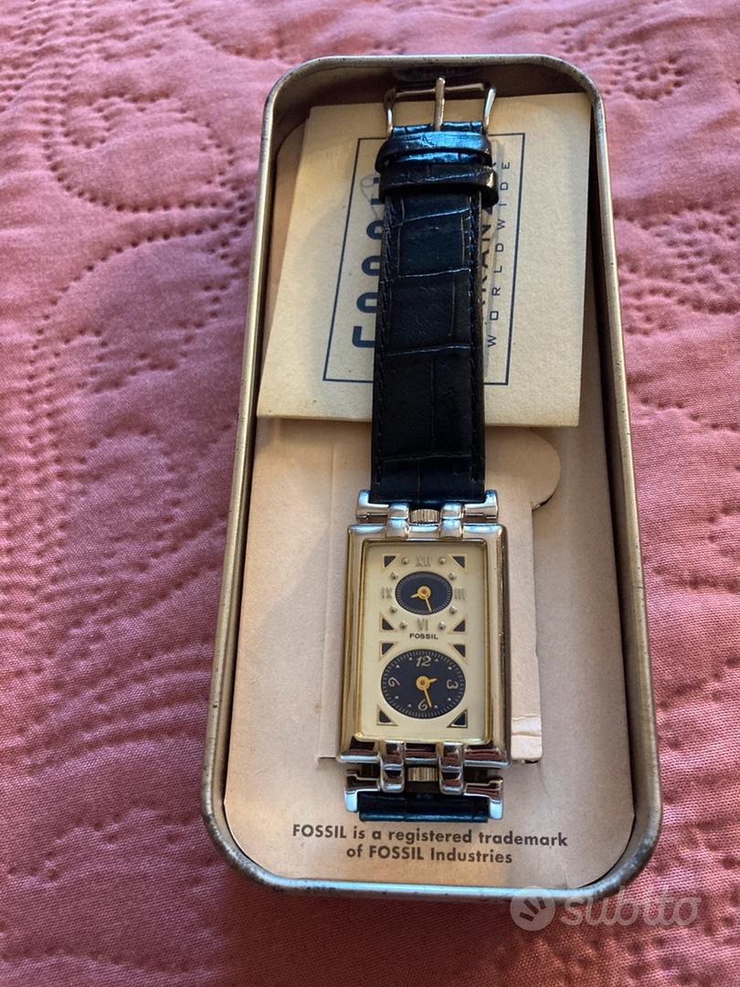 Orologio Fossil doppio quadrante anni'90 Abbigliamento e