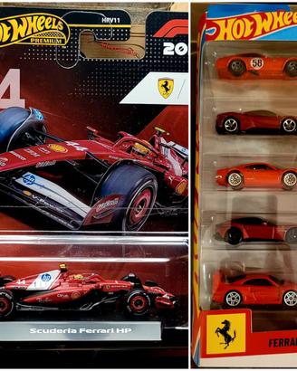 Set Ferrari F1  e 5 pack  stradali  Hot Wheels