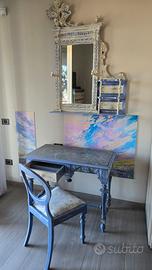 Toeletta fine 800 in noce in stile Shabby chic