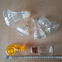 6 tappi decorativi in vetro