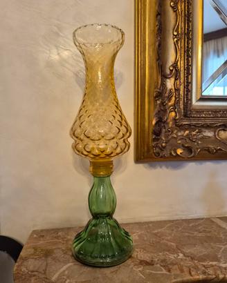 Coppia di Lampade a Candela in Vetro di Murano