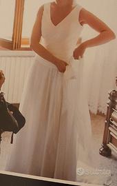 abito da sposa in seta di chiffon